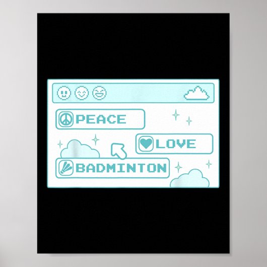 Gamer Computer Geek PC Nerd Cool Peace Liebe Badmi Poster (Vorne)