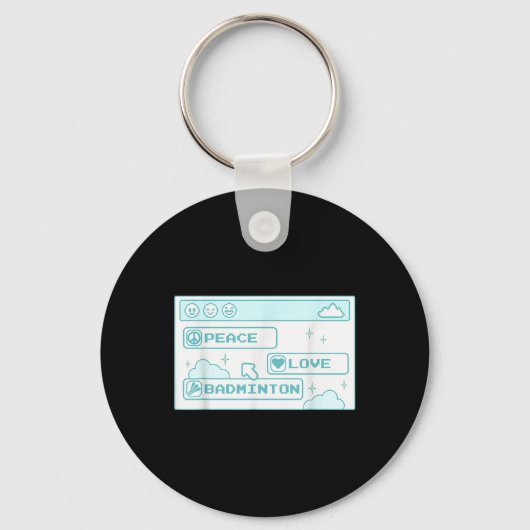 Gamer Computer Geek PC Nerd Cool Peace Liebe Badmi Schlüsselanhänger (Vorderseite)