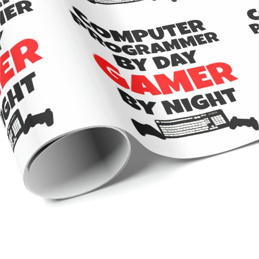 Gamer Computer Programmer Geschenkpapier (Rolleneckpunkt)