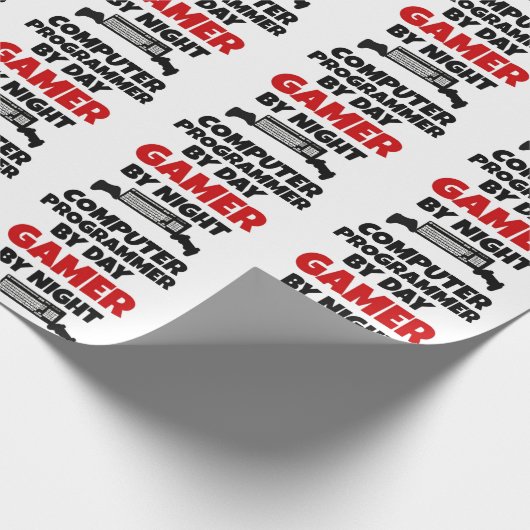 Gamer Computer Programmer Geschenkpapier (Ecke)