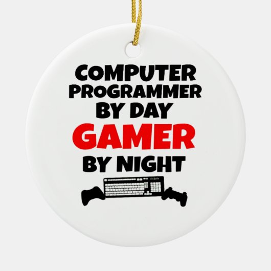 Gamer Computer Programmer Keramik Ornament (Vorne)