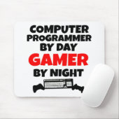 Gamer Computer Programmer Mousepad (Mit Mouse)