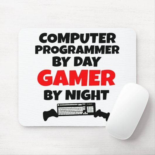 Gamer Computer Programmer Mousepad (Mit Mouse)