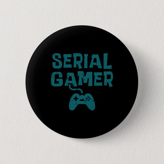 Gamer Controller Fun Gaming Video Game Lover Boys Button (Vorderseite)