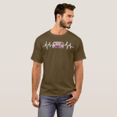 Gamer Controller Gaming Heartbeat T-Shirt (Vorne ganz)