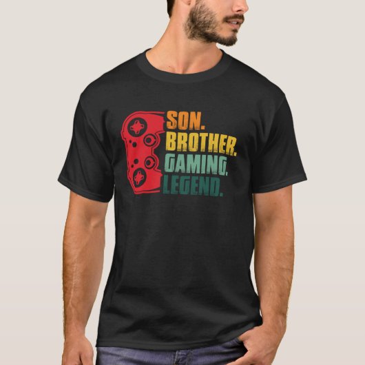 Gamer  Controller Gaming Son Brother Playing Sarca T-Shirt (Vorderseite)