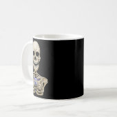 Gamer Controller Halloween Skeleton Kaffeetasse (Vorderseite Links)