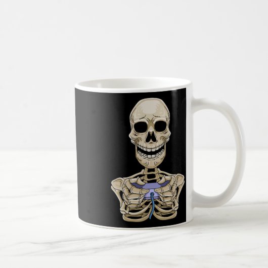 Gamer Controller Halloween Skeleton Kaffeetasse (Rechts)