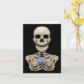 Gamer Controller Halloween Skeleton Karte (Gelbe Blume)
