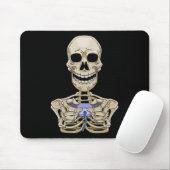 Gamer Controller Halloween Skeleton Mousepad (Mit Mouse)
