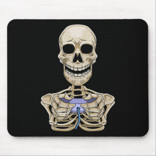 Gamer Controller Halloween Skeleton Mousepad