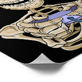 Gamer Controller Halloween Skeleton Poster (Ecke)