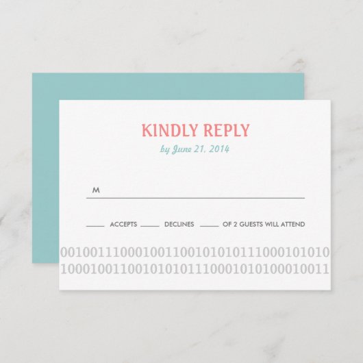 Gamer Controller Liebe Wedding RSVP 3 - Rot & Grau (Vorne/Hinten)