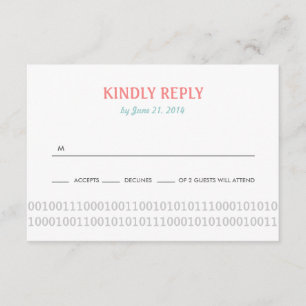 Gamer Controller Liebe Wedding RSVP 3 - Rot & Grau Karte