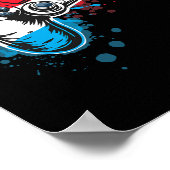 Gamer Controller mit der Flagge von Luxemburg  Poster (Ecke)