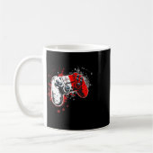 Gamer-Controller mit maltesischer Flagge  Kaffeetasse (Links)