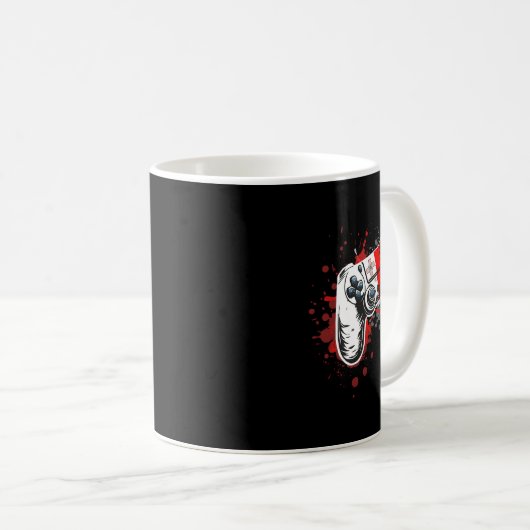 Gamer Controller With Malta Flag Kaffeetasse (VorderseiteRechts)