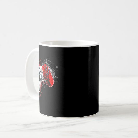 Gamer Controller With Malta Flag Kaffeetasse (Vorderseite Links)