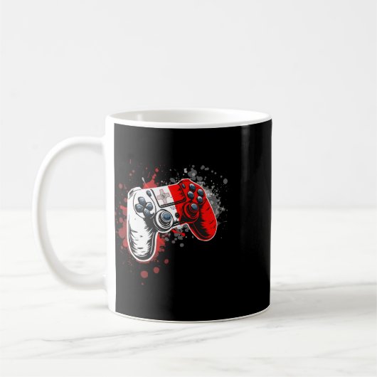 Gamer Controller With Malta Flag  Kaffeetasse (Links)