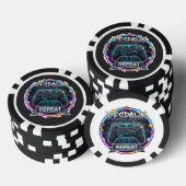 Gamer-Controller zurückgesetzt und wiederholt Pokerchips (Stapel)