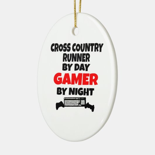 Gamer Cross Country Runner Keramik Ornament (Links)