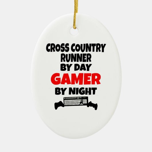Gamer Cross Country Runner Keramik Ornament (Vorne)