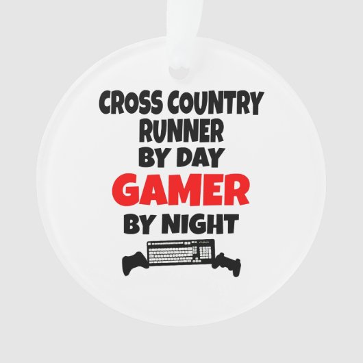 Gamer Cross Country Runner Ornament (Vorderseite)