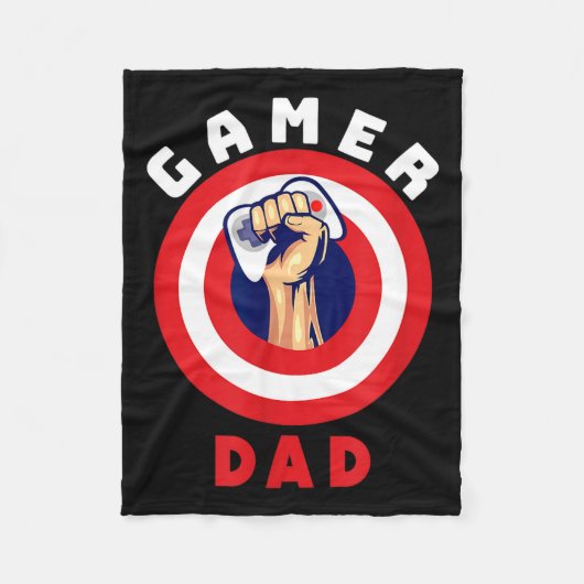 Gamer Dad Funny Gaming Quotes Cool Fathers Gift  Fleecedecke (Vorderseite)