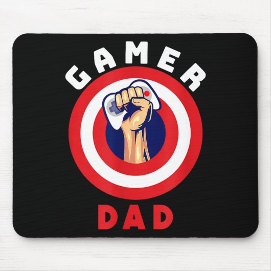 Gamer Dad Funny Gaming Quotes Cool Fathers Gift  Mousepad (Vorne)