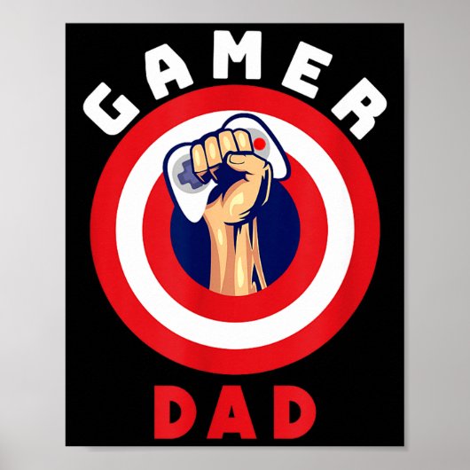 Gamer Dad Funny Gaming Quotes Cool Fathers Gift  Poster (Vorne)
