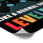 Gamer Dad Gift Normal Dad Leveled Up Fathers Day Poster (Ecke)