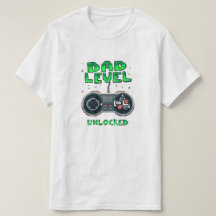 Gamer Dad T-Shirt - Stufe freigeschaltet Vater-Tee