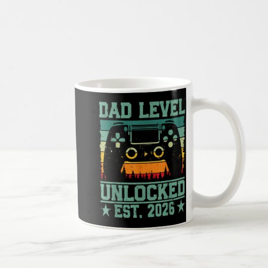 Gamer Daddy Vater Level Unlocks Est 2026 Bald Kaffeetasse (Rechts)