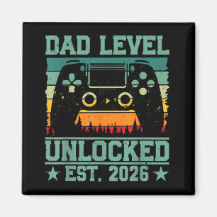 Gamer Daddy Vater Level Unlocks Est 2026 Bald Magnet