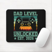 Gamer Daddy Vater Level Unlocks Est 2026 Bald Mousepad (Mit Mouse)