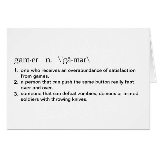 Gamer-Definition (Vorderseite (Horizontal))