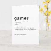 Gamer-Definition Karte (Gelbe Blume)