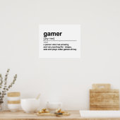 Gamer-Definition Poster (Küche)