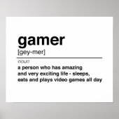 Gamer-Definition Poster (Vorne)