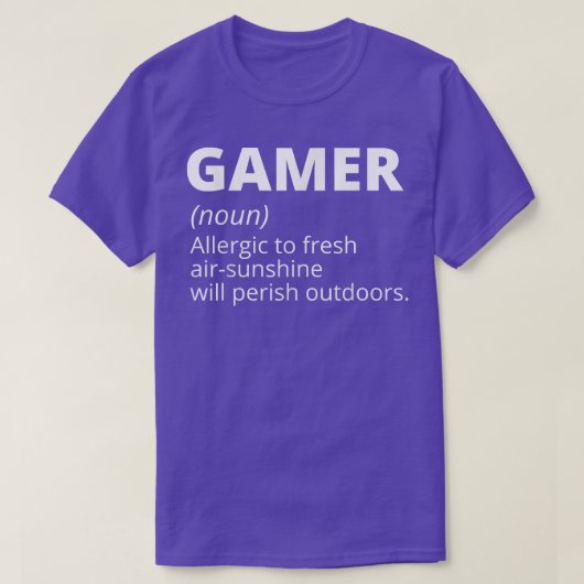 Gamer Definition tee Funny Gaming Video Game Playe (Design vorne)