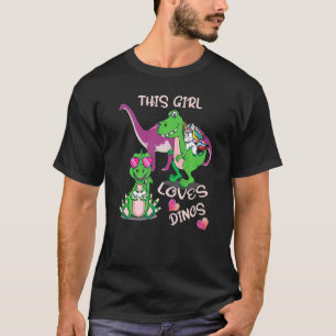 Gamer Dinosaurier Niedlich Dieses Mädchen Lieben D T-Shirt