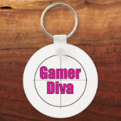 Gamer Diva Schlüsselanhänger (Vorderseite)