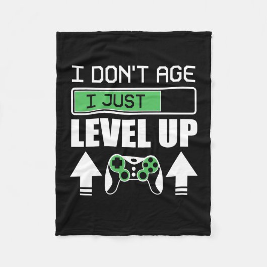 Gamer Do Not Age I Just Level Up Fleecedecke (Vorderseite)