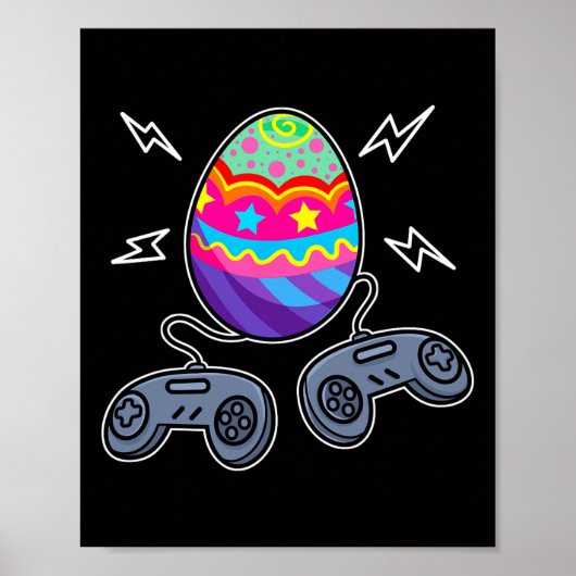 Gamer Easter Egg Gaming Video Game Lover - Geschen Poster (Vorne)