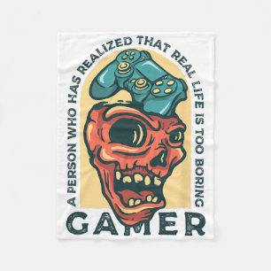 Gamer Eine Person, die erkannt hat, dass das echte Fleecedecke