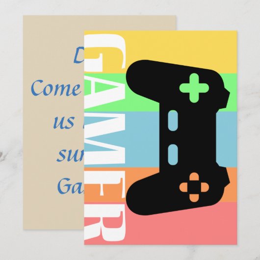 Gamer Einladung (Vorne/Hinten)