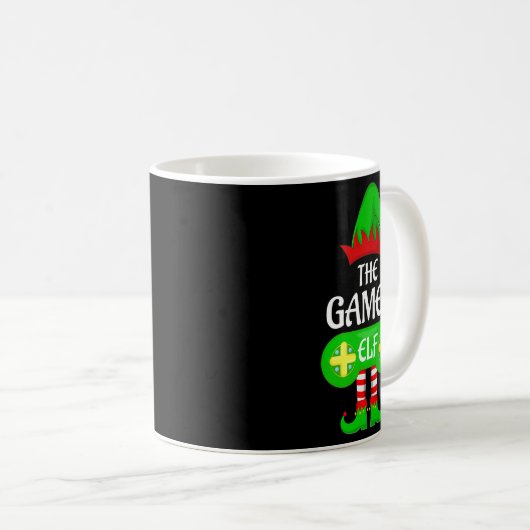 Gamer Elf Christmas Family Video Gaming Elf Squad Kaffeetasse (VorderseiteRechts)
