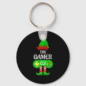 Gamer Elf Christmas Family Video Gaming Elf Squad Schlüsselanhänger (Vorderseite)