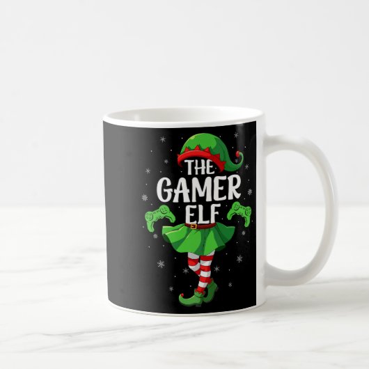 Gamer Elf Christmas Girls Women Elf Squad Xmas Fam Kaffeetasse (Rechts)