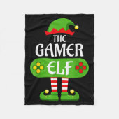 Gamer Elf Christmas Matching Group Family Fleecedecke (Vorderseite)